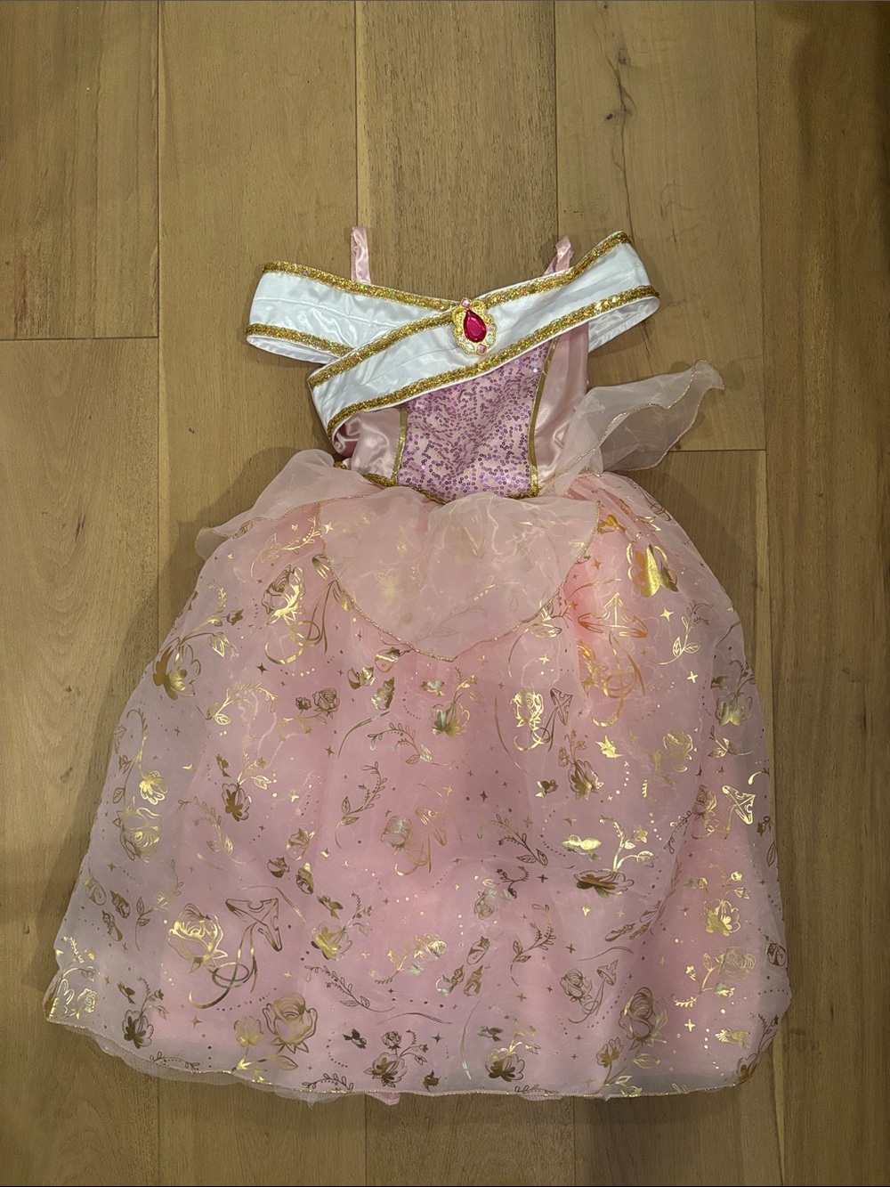 Disney Pink and Gold Princess Tulle Dress Costume